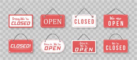 Open closed sign Royalty Free Vector Image - VectorStock