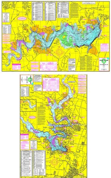 F140 Lake Belton & Lake Stillhouse Hollow Fishing Map | Hook-N-line ...