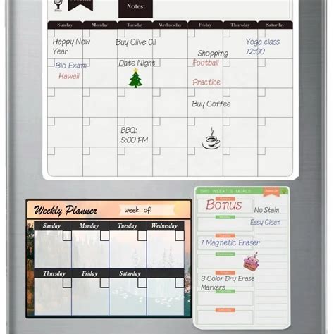 Calendar Big Magnetic Whiteboard Custom Flexible Printed Dry Erase ...