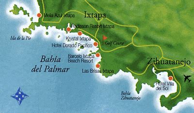 Map of Ixtapa City Area | Map of Mexico Regional Political Geography Topographic