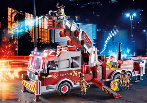 Rescue Vehicles: Fire Engine with Tower - 70935 | PLAYMOBIL®