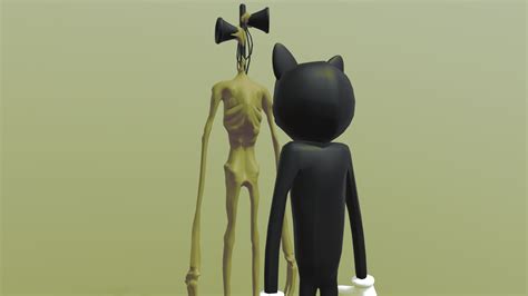 Siren Head VS Cartoon Cat - Download Free 3D model by Edward Johnson 3 ...