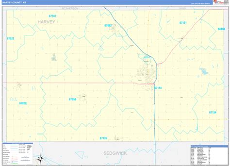 Digital Maps of Harvey County Kansas - marketmaps.com