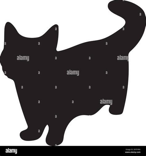 Baby cat silhouette or vector Stock Vector Image & Art - Alamy