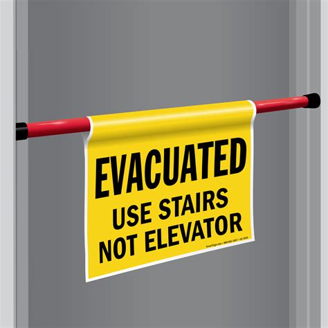 Use Stairs Not Elevator Door Barricade Sign, SKU: S2-1935