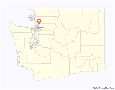 Map of Stanwood city, Washington