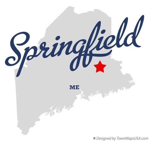 Map of Springfield, ME, Maine