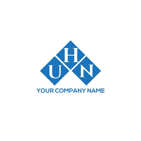 UHN letter logo design on WHITE background. UHN creative initials ...