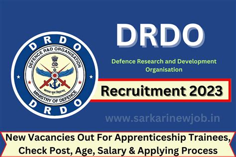 DRDO Recruitment 2023: New Vacancies Out For Apprenticeship Trainees ...