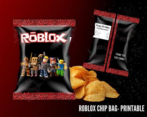 ROBLOX Chips Bag PRINTABLE Roblox Chip Bag Birthday Party I - Etsy