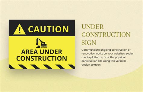 Under Construction Sign Template in Word, Pages, Illustrator - Download ...