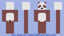 Brown Panda Minecraft Skin