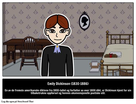 Emily Dickinson: Berømt Amerikansk Poet Storyboard