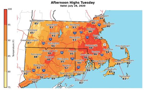 Massachusetts heat wave: These maps show how hot it will get over the ...