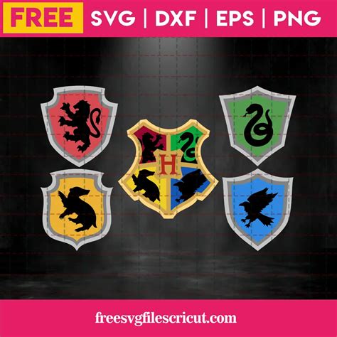 Free Harry Potter House Crests - free svg files for cricut