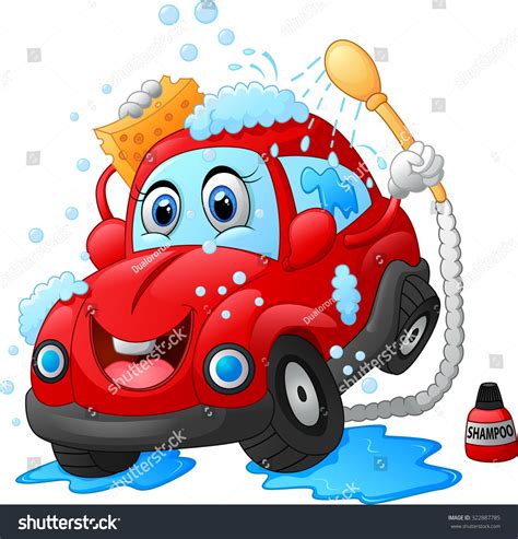 Cartoon Car Wash Character Stock Vector (Royalty Free) 322887785