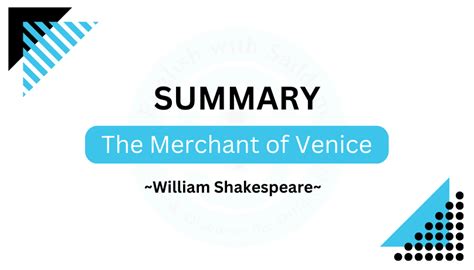 The Merchant of Venice Summary | William Shakespeare - English with Saddam