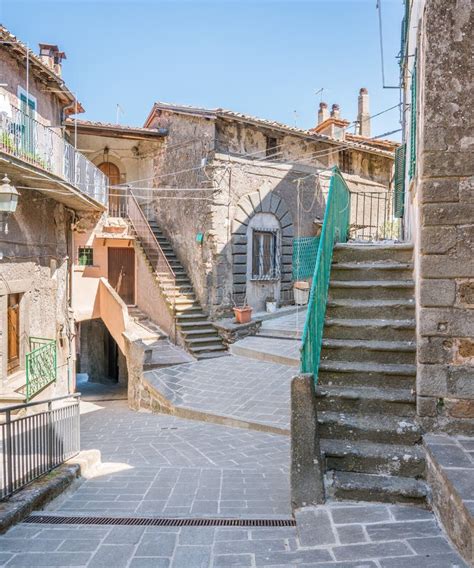 Soriano Nel Cimino in a Summer Morning, Province of Viterbo, Lazio, Central Italy. Stock Photo ...