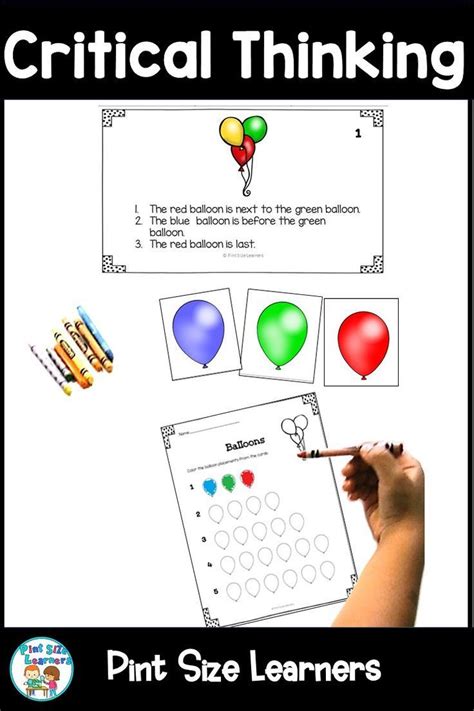 Problem Solving & Critical Thinking Activities for Kindergarten and 1st ...