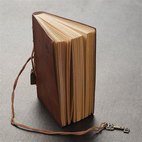 EvZ Diary String Key Leather Bound Notebook, Brown