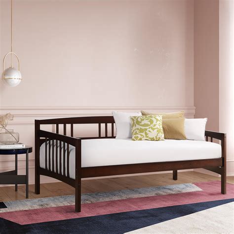 Dorel Living Kayden Wood Daybed with Slats, Twin Size Frame, Espresso ...