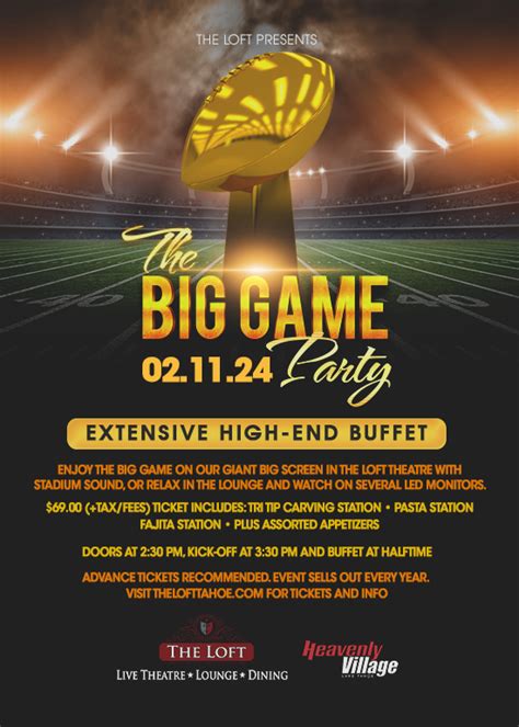 The Big Game Party: Super Bowl LVIII Tickets at The Loft South Lake ...