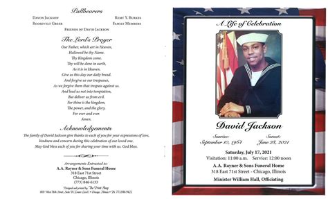 David Jackson Obituary | AA Rayner and Sons Funeral Homes