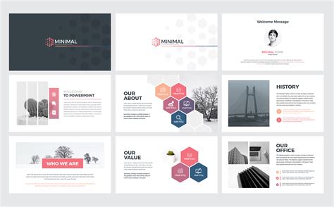 Clean Minimal Presentation PowerPoint Template #75798