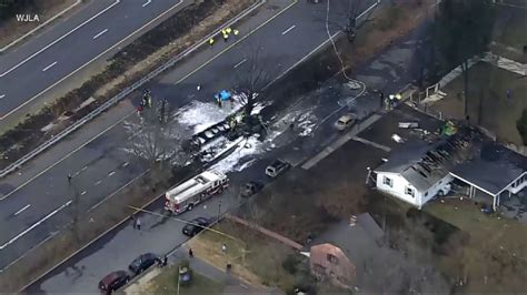 Video Tanker truck crash sparks massive blaze on Maryland highway - ABC News