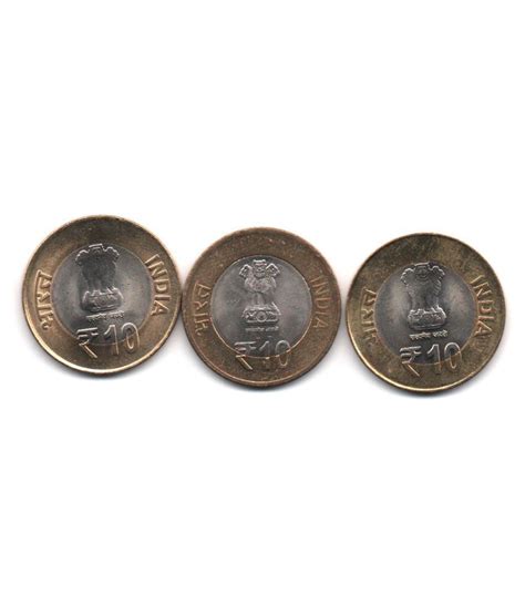 10 / TEN RS / RUPEE RARE THREE COMMEMORATIVE COLLECTIBLE - UNC ...