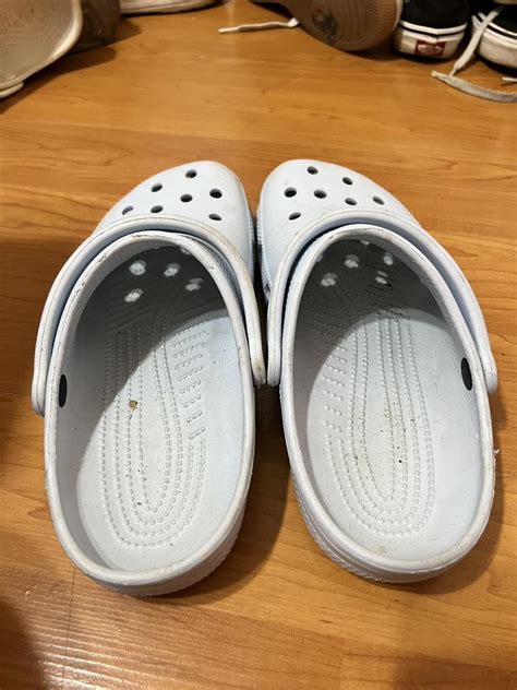 Light baby blue Crocs Size 7 Men 9 women no... - Depop