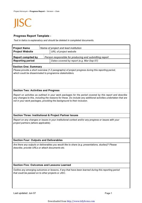 It Progress Report Template – Atlanticcityaquarium.com