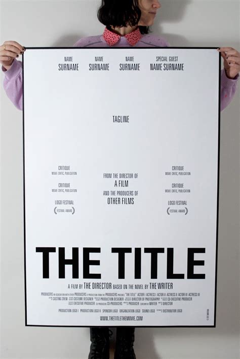 Movie poster template: "The Title" | Movie poster template, Poster ...