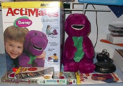 BARNEY ACTIMATES INTERACTIVE DOLL W TV PK & 2 COMPATIBLE VHS TAPES TESTED! LOOK! | #424856174