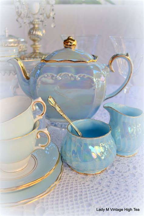 Stunning Blue Lustre 1950's Sadler Tea set | Tea pots, Tea cups, Tea
