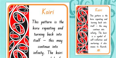 Koiri Pattern A4 Display Poster - Māori Art (teacher made)