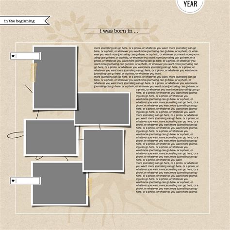 My Life Story Template Set 01 12x12 by Vicki Robinson | Oscraps