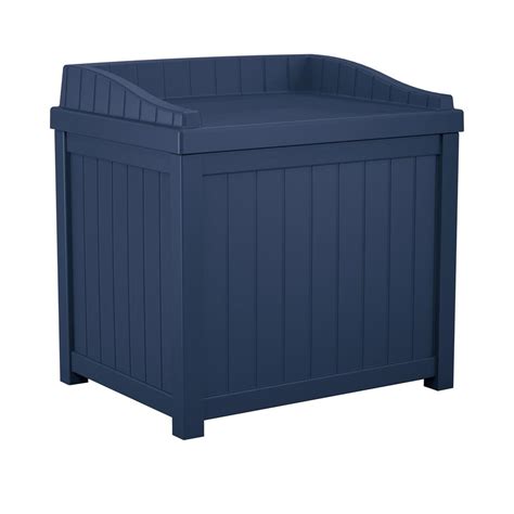 Suncast 22 Gal. Navy Blue Small Storage Seat Deck Box-SS1000ND - The ...