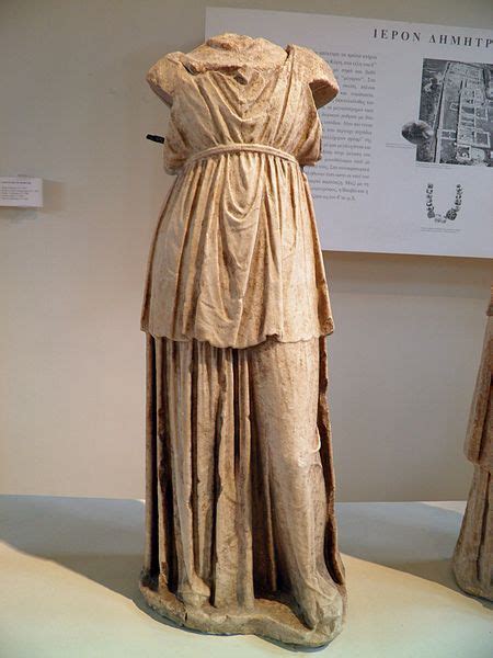 Ancient Statue of a Woman in Peplos