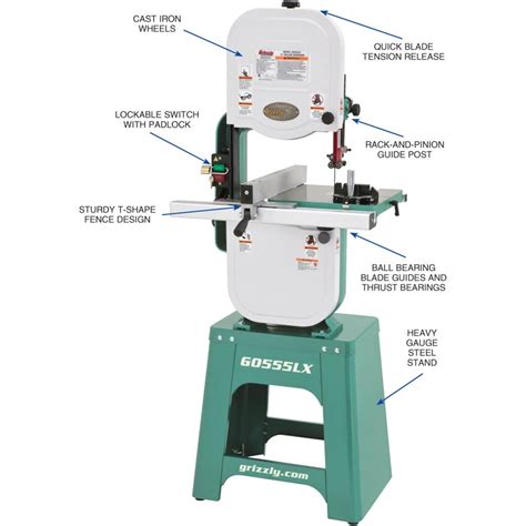 14" 1 HP Deluxe Bandsaw - Grizzly Industrial