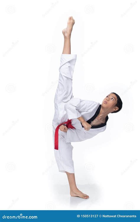 Master Red Belt TaeKwonDo Student Stock Image - Image of people, karate ...