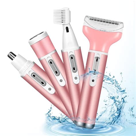 4 in 1 Women Electric Shaver Rechargeable Waterproof Razor Painless Epilator Body Hair Remover ...