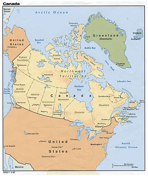 Detailed political map of Canada. Canada detailed political map ...