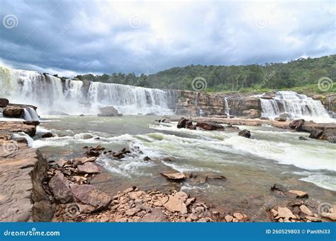 Tad Sae Pha, Stunning Waterfall in Southern Laos Stock Image - Image of ...