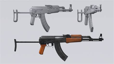 Akm assault rifle - 3D - TurboSquid 1372485