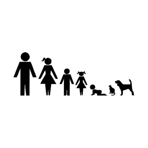 Silhouette Family Of 5 at GetDrawings | Free download