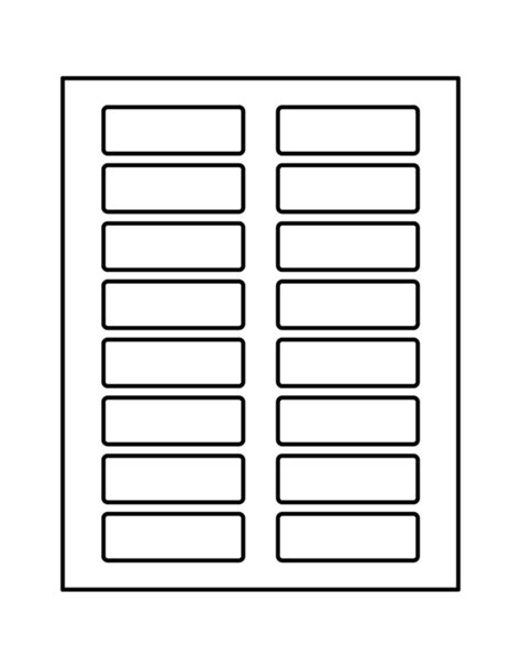 1 X 3 Label Template