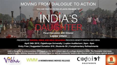 INDIAS DAUGHTER documentary screening with Filmmaker - Atlanta Dunia