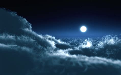 Moon Over Clouds Wallpapers | HD Wallpapers | ID #9042