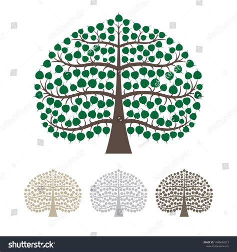 Bodhi Tree Silhouette Vector Stock Vector (Royalty Free) 1048694513 ...